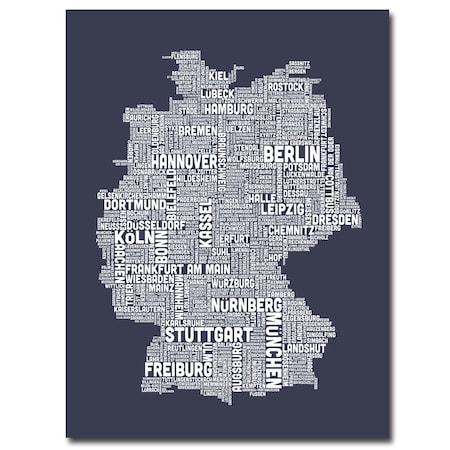 Michael Tompsett 'Germany City Map II' Canvas Art,18x24